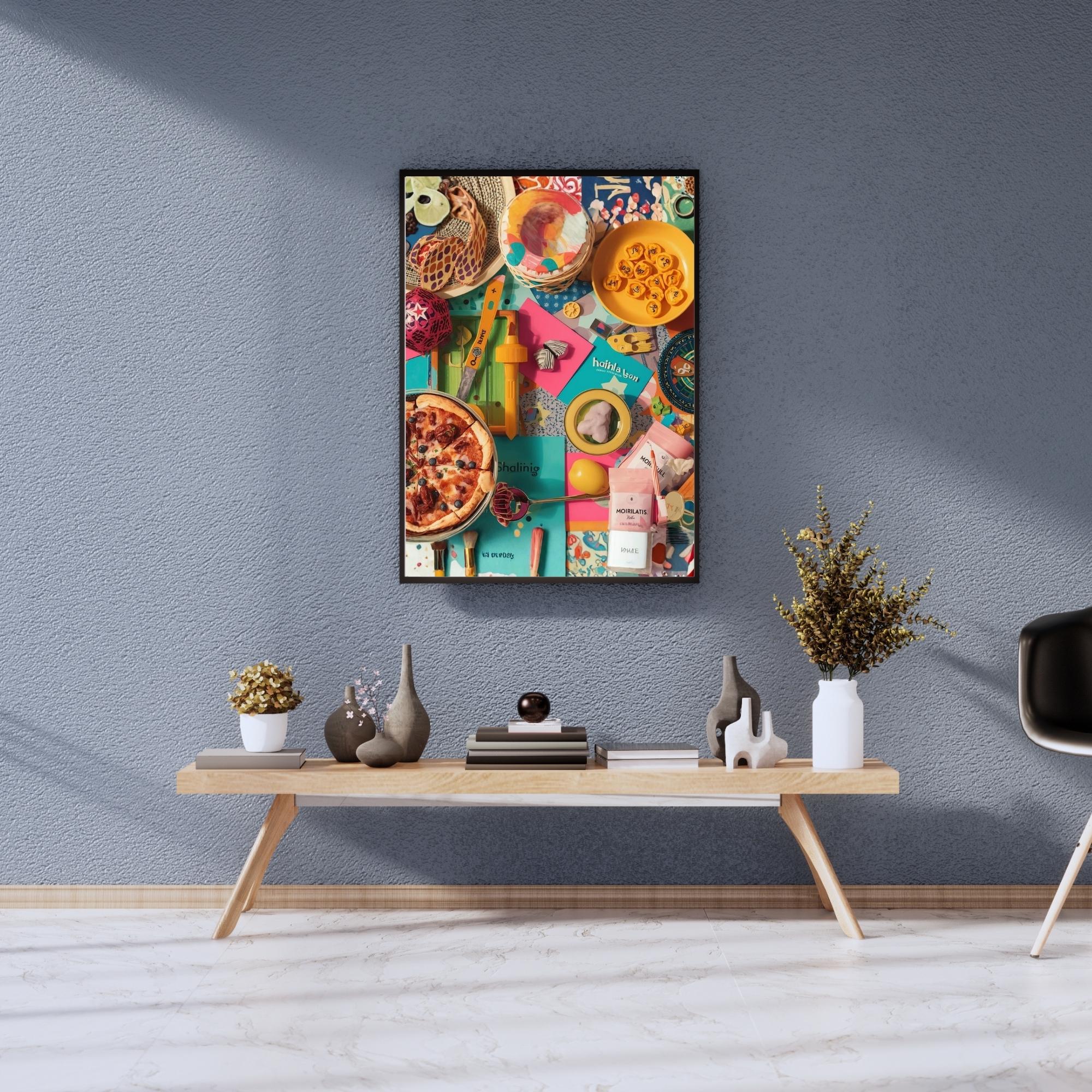 Vibrant Eclectic Digital Collage Wall Art Printable Abstract Modern Pop Mixed Media Composition Contemporary Aesthetic Digital Download