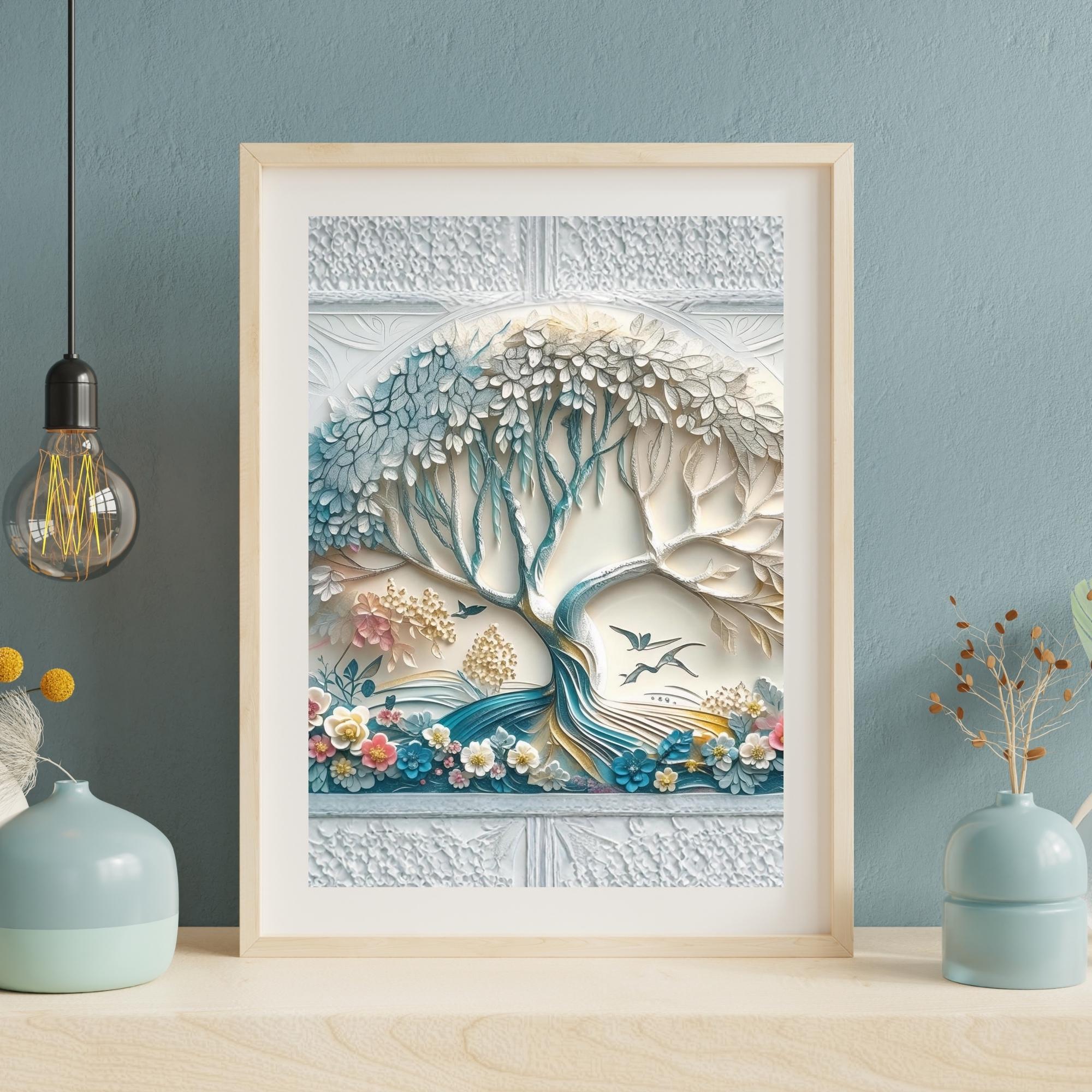 Minimalist Tree Illustration Wall Art Printable Nature Inspired Landscape Print Modern Botanical Decor Digital Download Home Art
