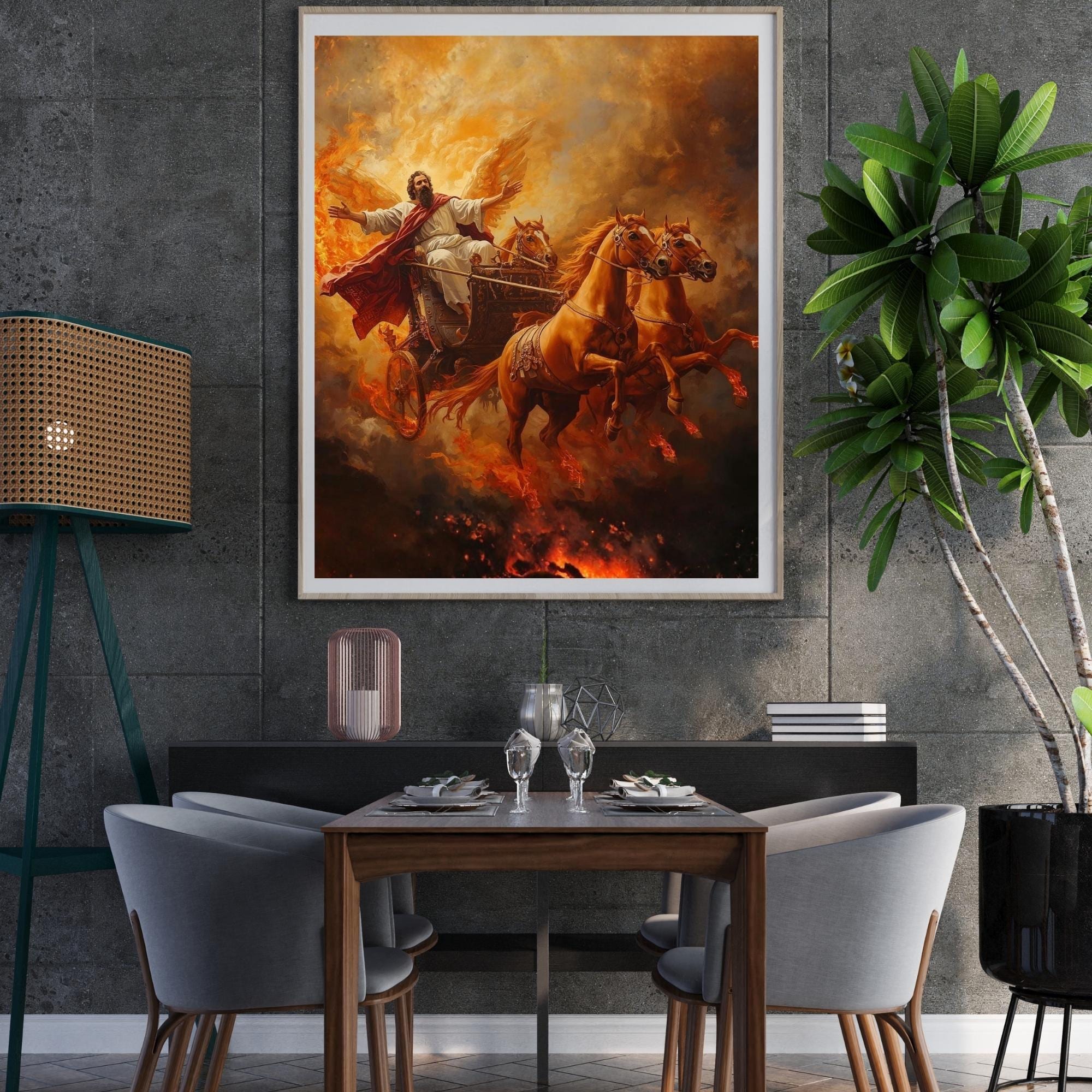 Renaissance Prophet Elijah Printable Wall Art, Biblical Christian Wall Decor, Vintage Religious Painting Sacred Home Decor, Instant Download
