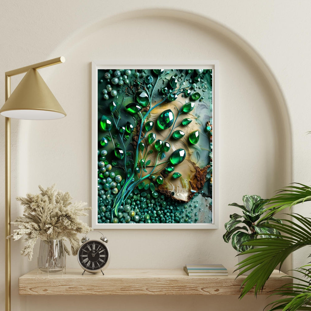 Lustrous Jewel Tone Abstract Wall Art, Vibrant Modern Printable Art, Colorful Luxury Home Decor, Statement Digital Download