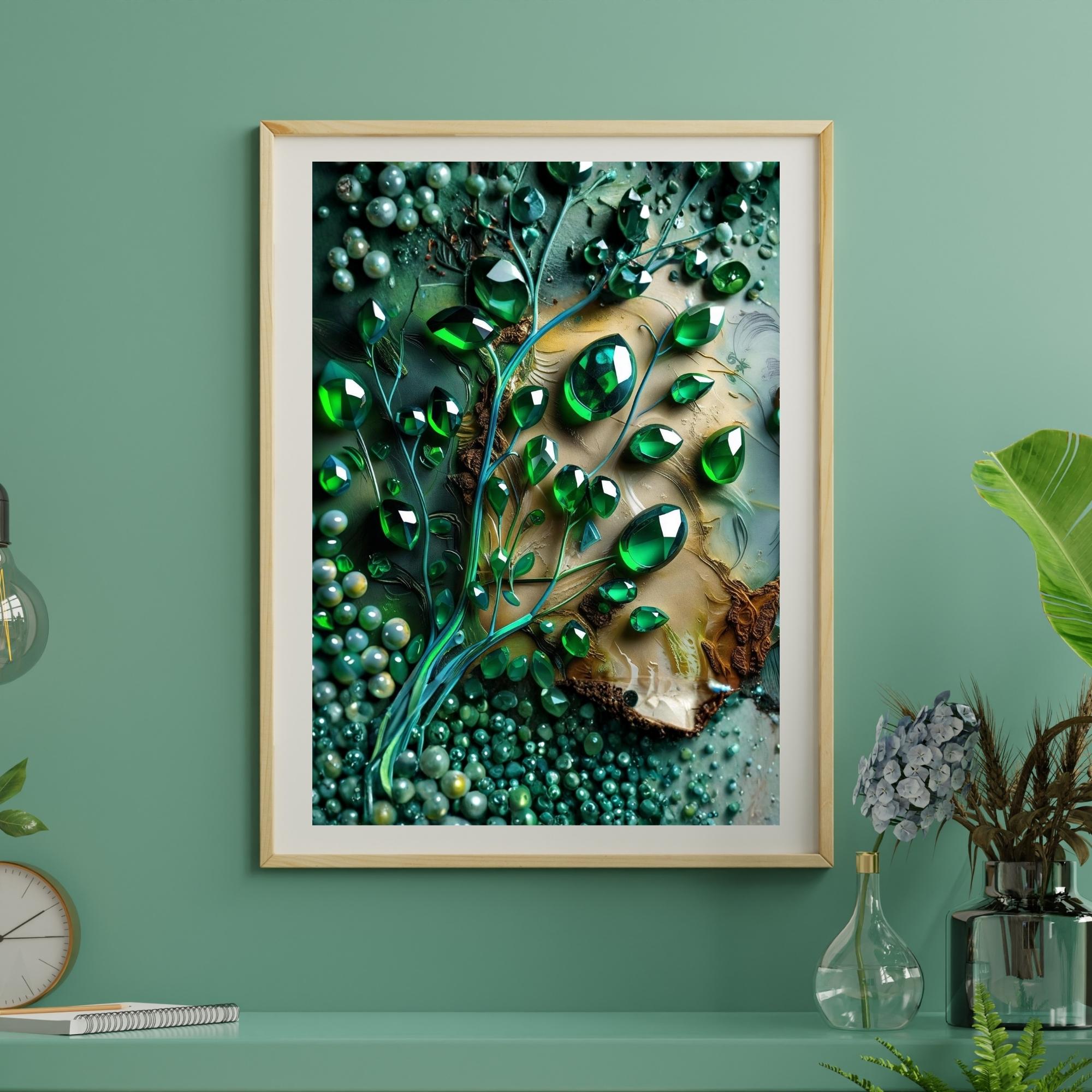 Lustrous Jewel Tone Abstract Wall Art, Vibrant Modern Printable Art, Colorful Luxury Home Decor, Statement Digital Download