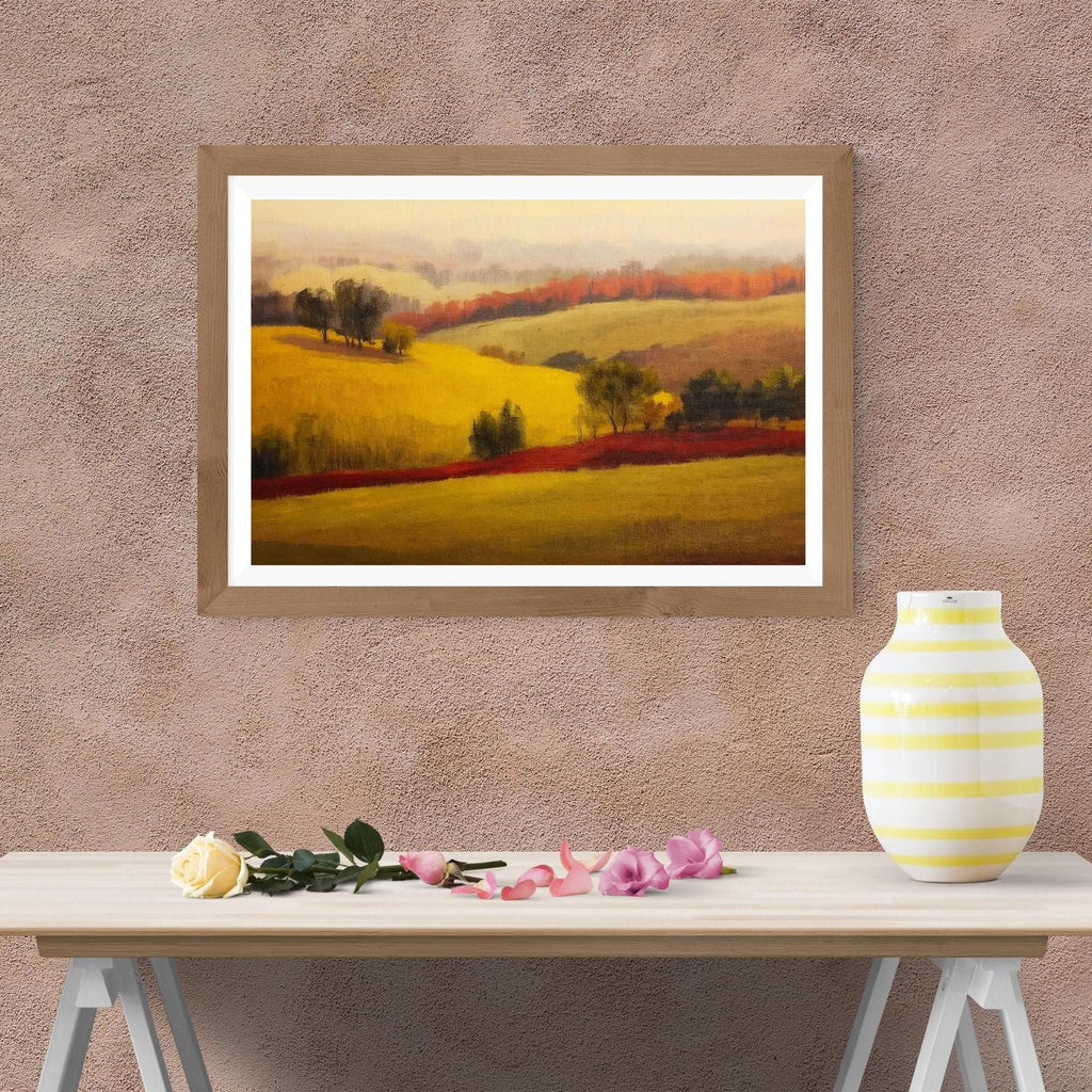 Serene Landscape Oil Painting Wall Art Printable Calm Nature Scene Soft Brushstroke Impressionist Style Digital Download