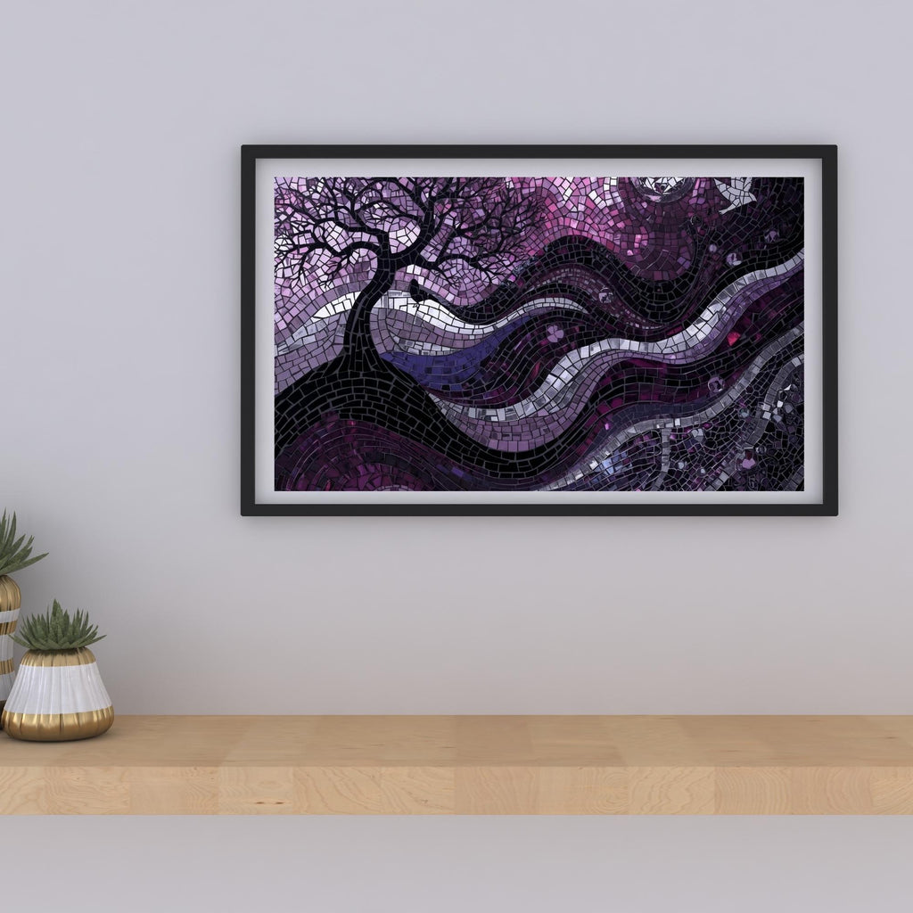 Abstract Mosaic Art Wall Print Printable Rare Artistic Tile Composition Modern Geometric Pattern Luxury Digital Download